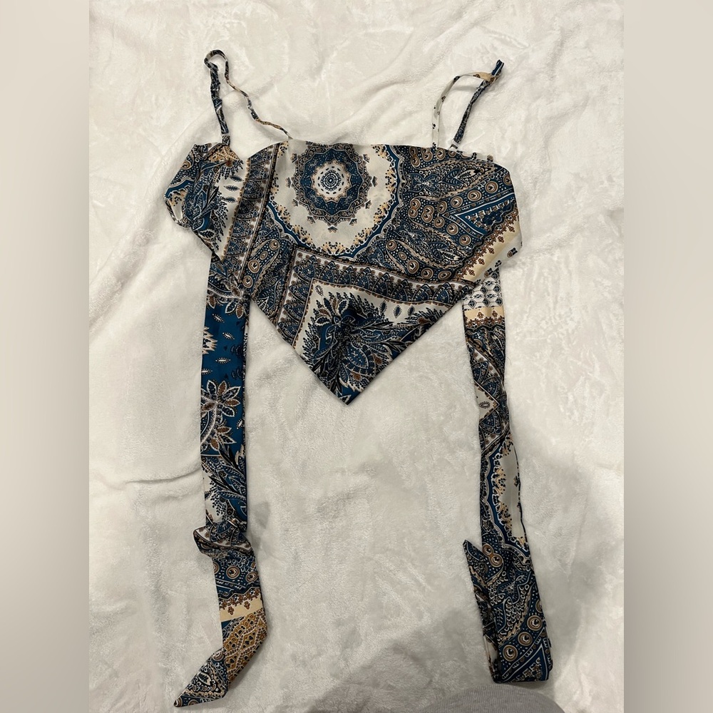 SHEIN tie back Croptop